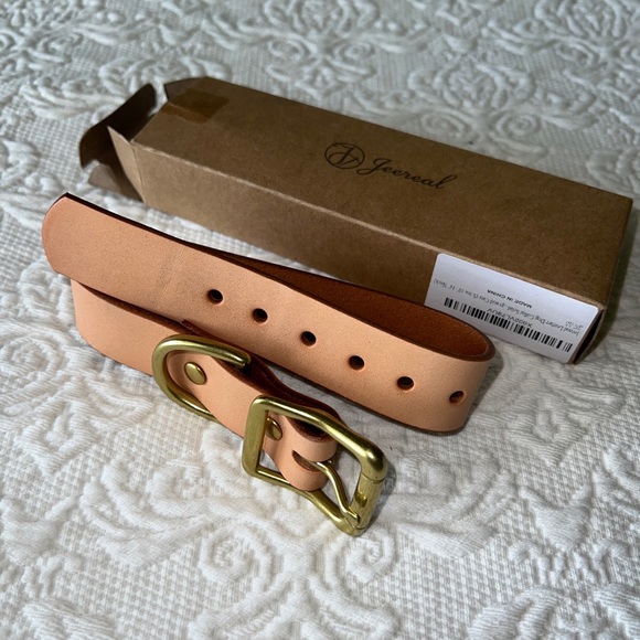 Jeereal Leather Dog Collar. 10 To 14 In Neck brown brand new - Picture 2 of 5